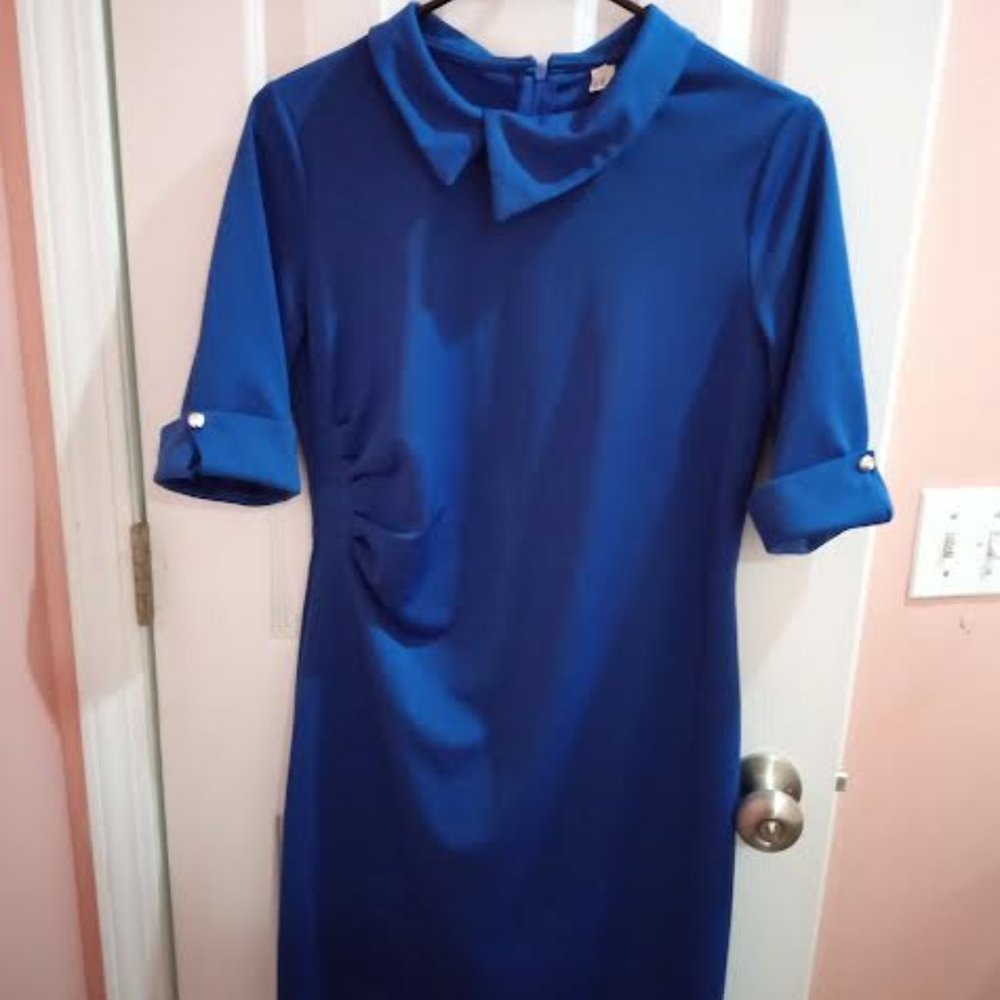 Royal Blue Business Pencil Dress